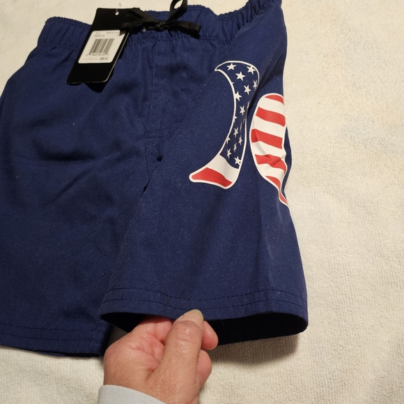 Hurley Board Shorts Hurley Swim Trunks Patriotic Red White Blue Toddler Size 4T - Picture 2 of 9
